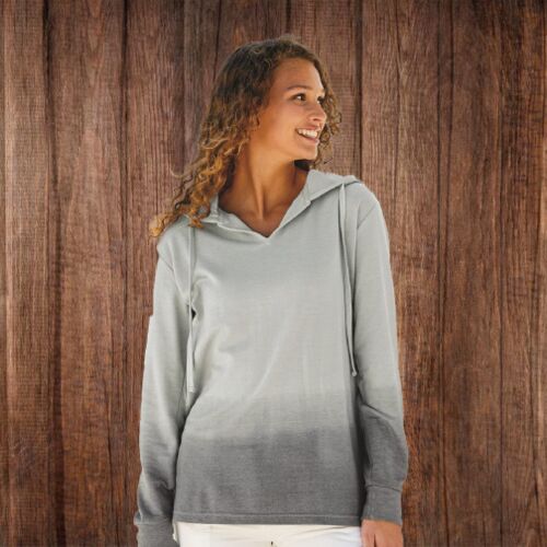 W20185 Women's French Terry Ombré Hooded Sweatshirt Thumbnail